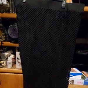 Black fishnet pencil skirt